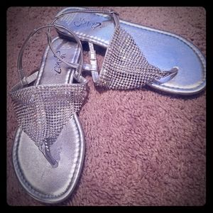 Yonot girls silver sandals